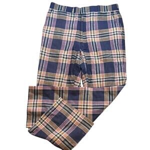 Men's Vintage Natural‎ Shoulder Trousers by Corbin LTD Made in USA Plaid Pants